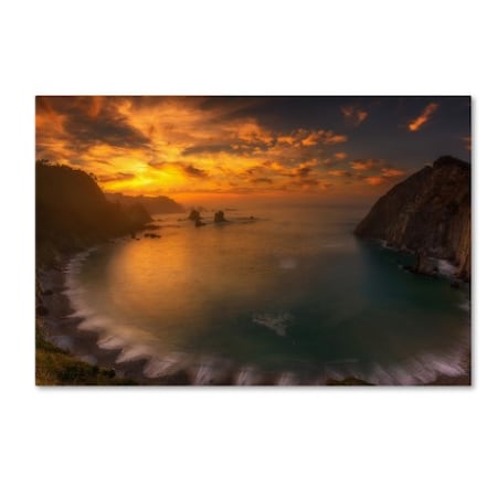 Alfonso Maseda Varela 'Sunset In Silence' Canvas Art,12x19